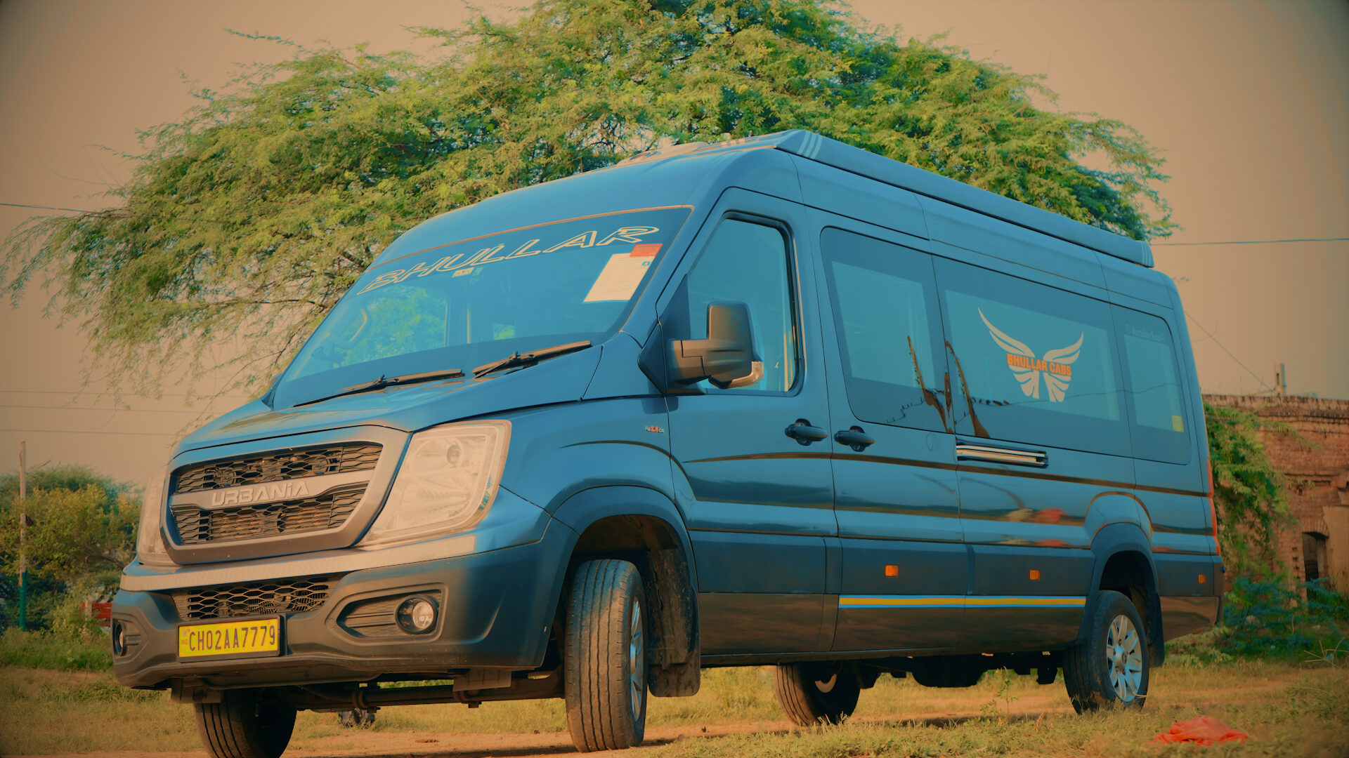 Premium Tempo Traveller: Exterior shot of the Urbania luxury van for hire