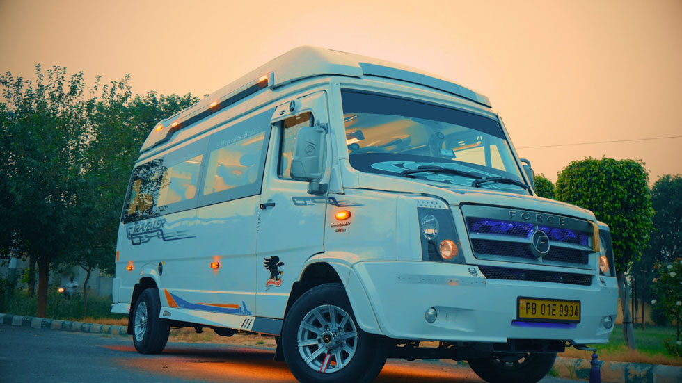 Bhullar Luxury tempo traveller exterior front view